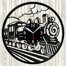 Railway Vinyl Record Clock Railway Vinyl Record Clock