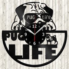 Pug Life Vinyl Clock 