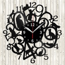 Cat Vinyl Record Clock 