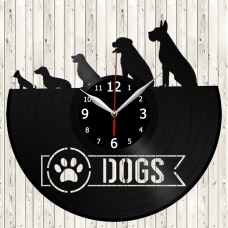 Dog Vinyl Record Clock 