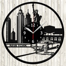 New York Vinyl Record Clock 