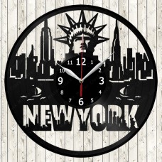 New York Vinyl Record Clock 