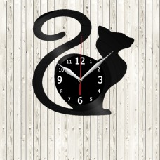 Cat Vinyl Record Clock 