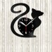 Cat Vinyl Record Clock 