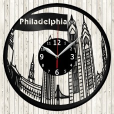 Philadelphia Vinyl Record Clock 