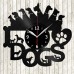 Vinyl Record Clock I Love Dogs
