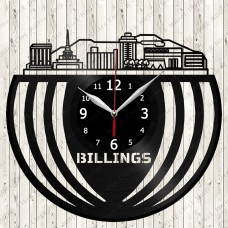 Billings City Vinyl  Record  Clock 