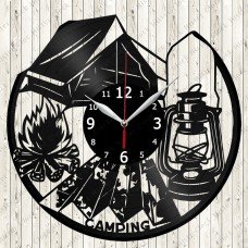 Camping Vinyl Clock 
