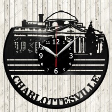 Charlottesville City Vinyl  Record  Clock 