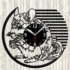 Chinchilla Vinyl Record Clock 