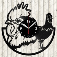 Cock Vinyl Record Clock 