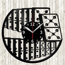 Dominoes Vinyl Record Clock 