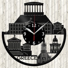 Greece Vinyl Clock 