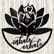 Inhale exhale Vinyl Record Clock 