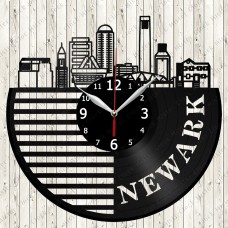 Newark City Vinyl  Record  Clock 