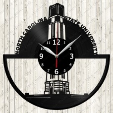 North Carolina State University Vinyl  Clock 