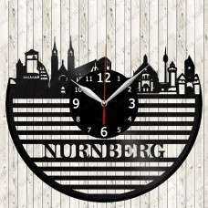 Nurnberg City Vinyl  Record  Clock 