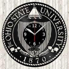 Ohio State  University Vinyl  Record  Clock 