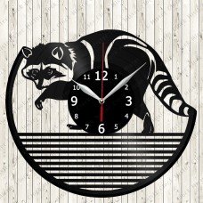 Raccoon Vinyl Record Clock 
