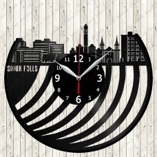 Sioux Falls City Vinyl  Record  Clock 