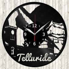 Telluride City Vinyl  Clock 