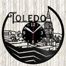 Toledo City Vinyl  Record  Clock 