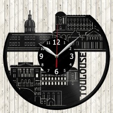 Toulouse  City Vinyl  Record  Clock 