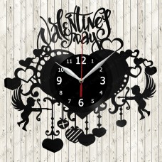  Valentines Day Vinyl Record Clock 