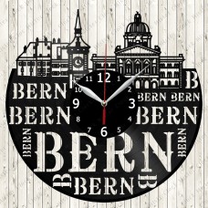 Bern City Vinyl Record Clock 