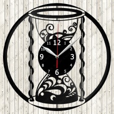 Hourglass Vinyl Record Clock 