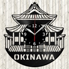 Okinawa City Vinyl  Clock 