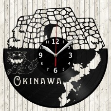 Okinawa City Vinyl  Record  Clock 