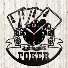 Poker Vinyl Record Clock 