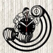 Powerlifting Vinyl Record Clock 