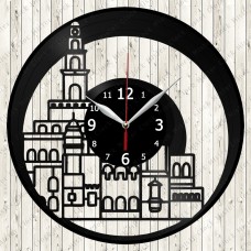 Tel Aviv City Vinyl  Record  Clock 