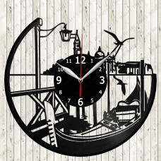 Venice City Vinyl  Record  Clock 