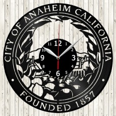 Anaheim Vinyl Record Clock 