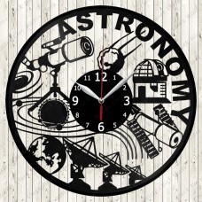 Vinyl Record Clock Astronomy