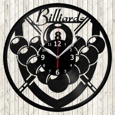 Billiards Vinyl Record Clock 