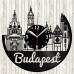 Budapest Vinyl Record Clock 
