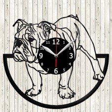 Bulldog Vinyl Record Clock 