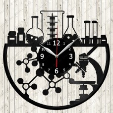 Vinyl Record Chemistry Clock 