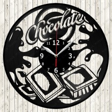 Vinyl Record Clock Chocolate Vinyl Record Clock Chocolate
