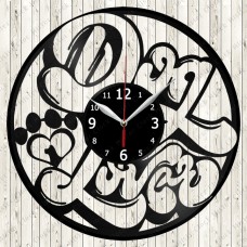 Dog Lover Vinyl Record Clock 