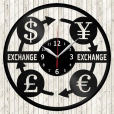Exchange Vinyl Record Clock 