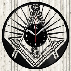 Vinyl Record Clock Freemasonry