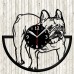 Vinyl Record Clock French Bulldog