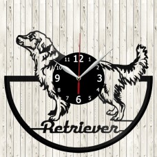 Golden Retriever Vinyl Record Clock 