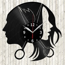 Vinyl Record Hairdresser Clock 