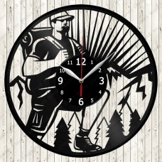 Hiking Vinyl Record Clock 